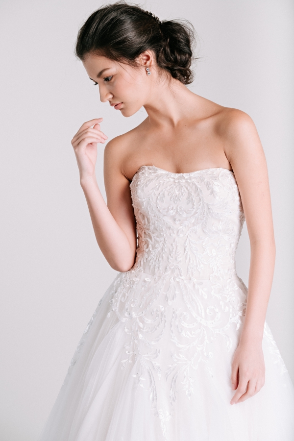 embroidered wedding gown from Ivory & White Bridal Store
