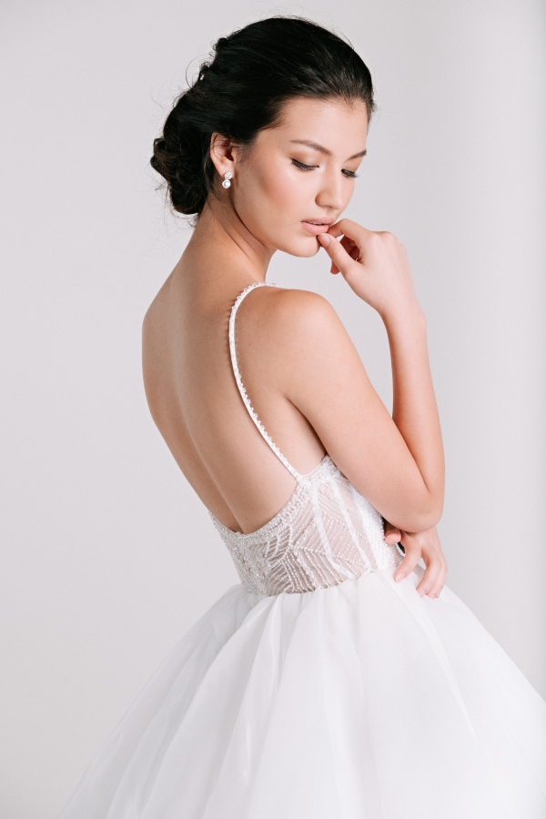 backless beaded rtw wedding dress from Ivory & White Bridal Store