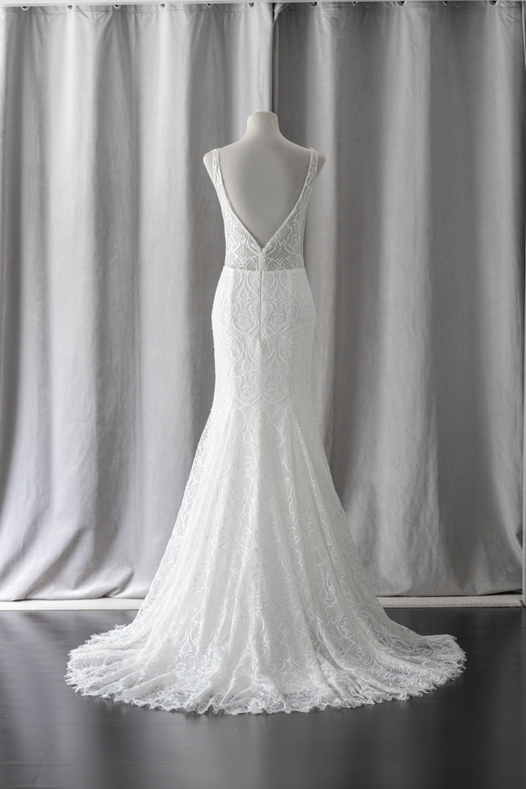 Ivory & White Bridal low back mermaid wedding dress