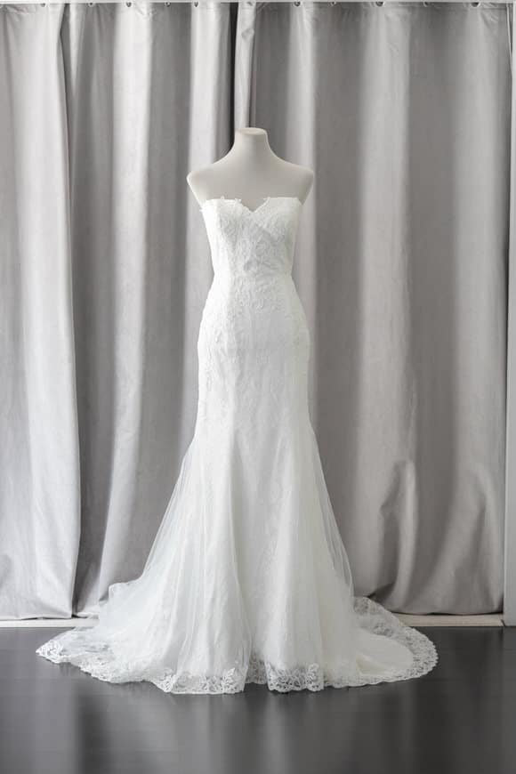 Ivory & White Bridal strapless mermaid lace wedding dress