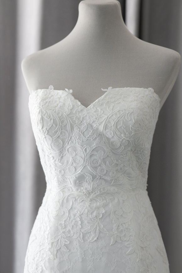 Ivory & White Bridal strapless sweetheart neckline lace wedding dress