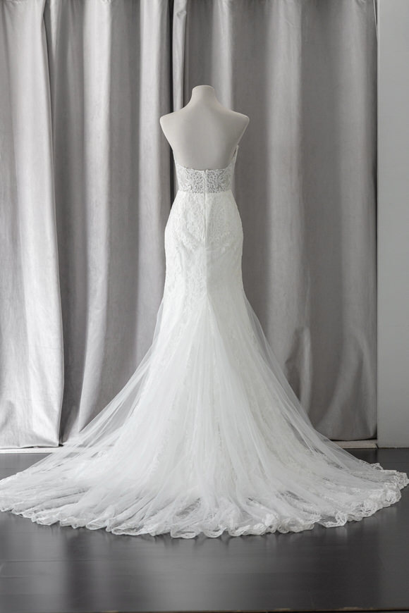 Ivory & White Bridal strapless mermaid lace wedding dress