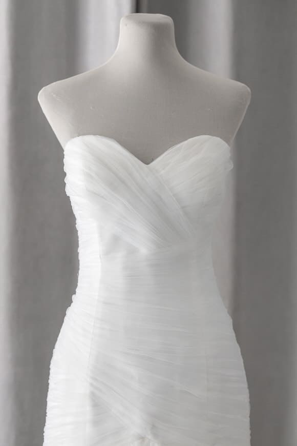 Ivory & White Bridal strapless tulle sweetheart neckline wedding dress