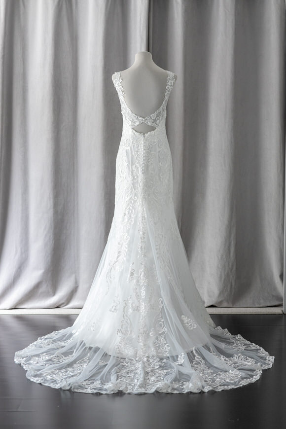 Ivory & White Bridal low back mermaid wedding dress