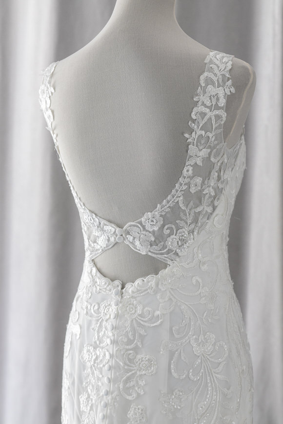 Ivory & White Bridal low back wedding dress