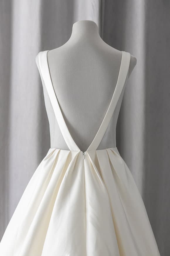 Ivory & White Bridal minimalist v-neck wedding dress