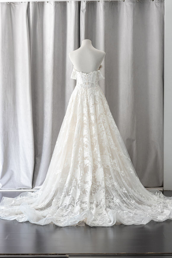 Ivory & White Bridal Store off shoulder lace a-line wedding dress