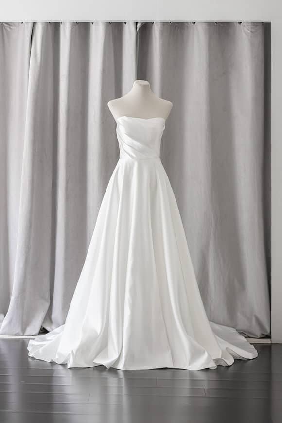 Ivory & White Bridal off shoulder minimalist ballgown