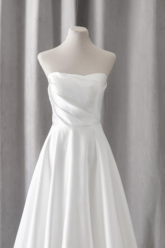 Ivory & White Bridal off shoulder minimalist ballgown