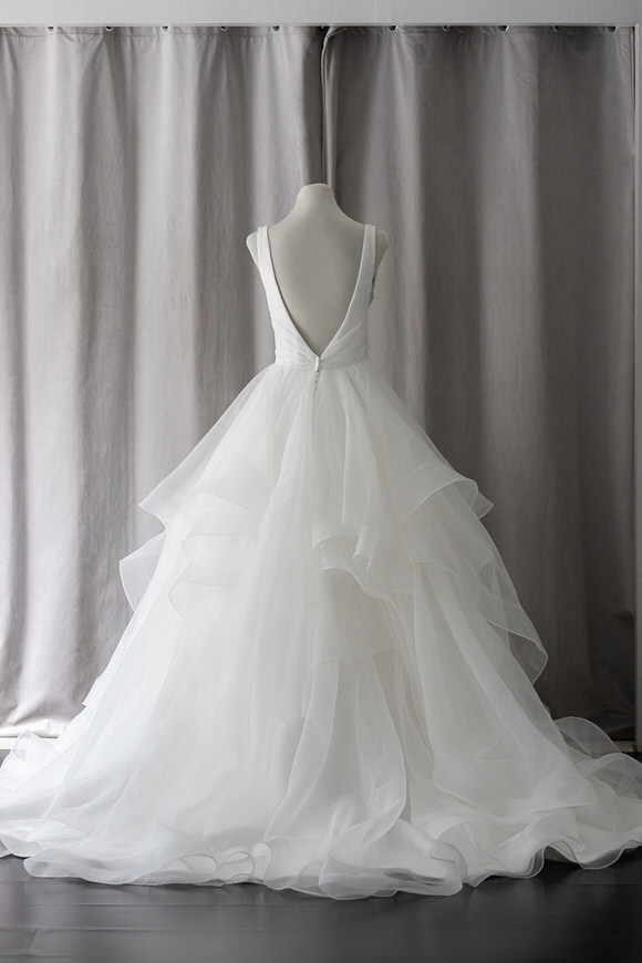 Ivory & White Bridal off shoulder minimalist ballgown