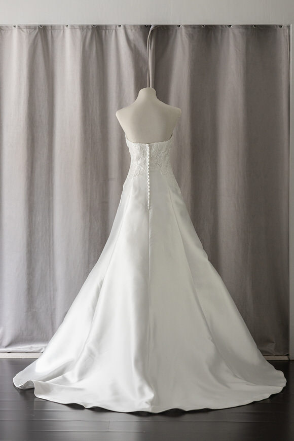 Ivory & White Bridal off shoulder minimalist ballgown