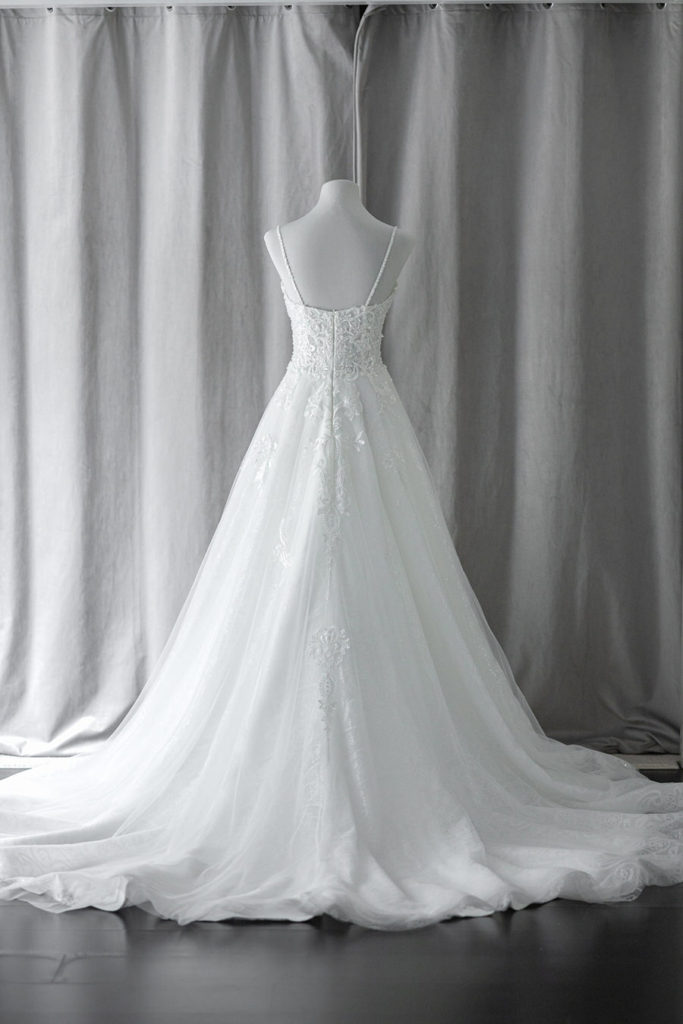 Ivory & White Bridal off shoulder minimalist ballgown