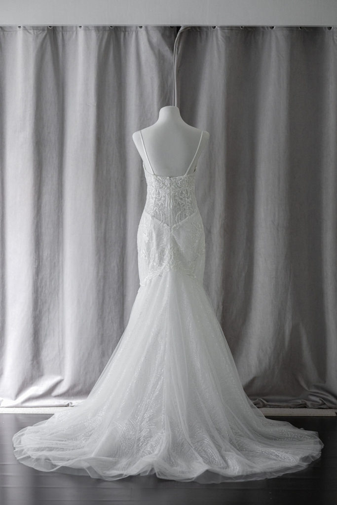 Ivory & White Bridal off shoulder minimalist ballgown