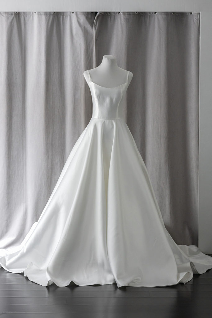 Ivory & White Bridal off shoulder minimalist ballgown