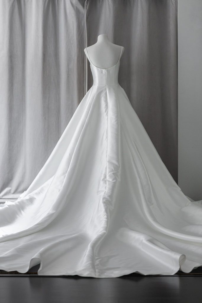 Ivory & White Bridal off shoulder minimalist ballgown