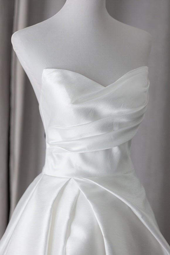 Ivory & White Bridal off shoulder minimalist ballgown