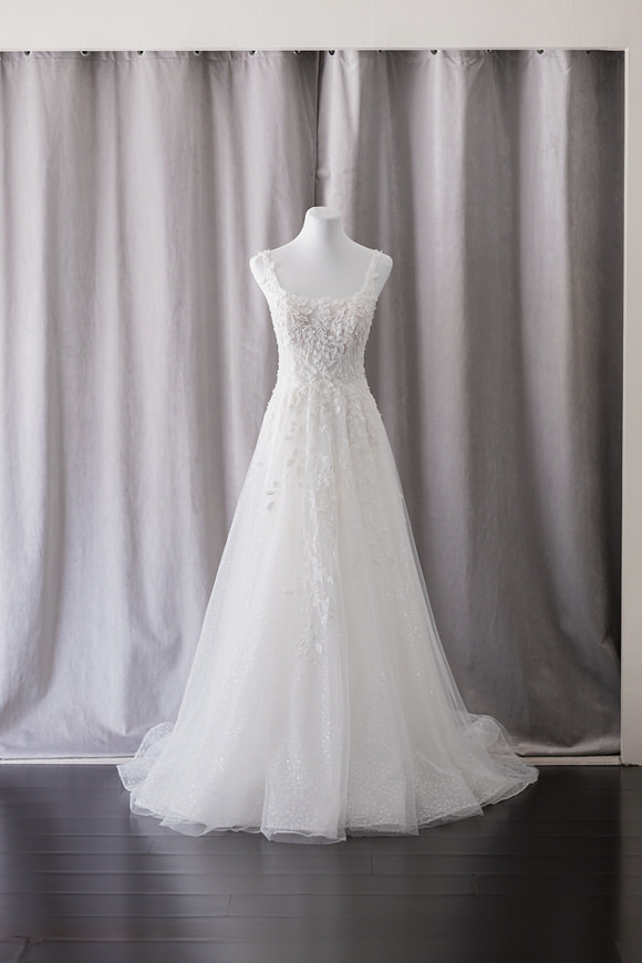 square neckline lace tulle a-line wedding gown manila