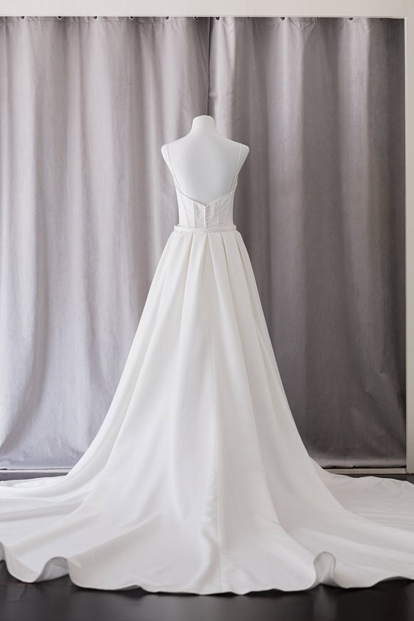 Ivory & White Bridal off shoulder minimalist ballgown