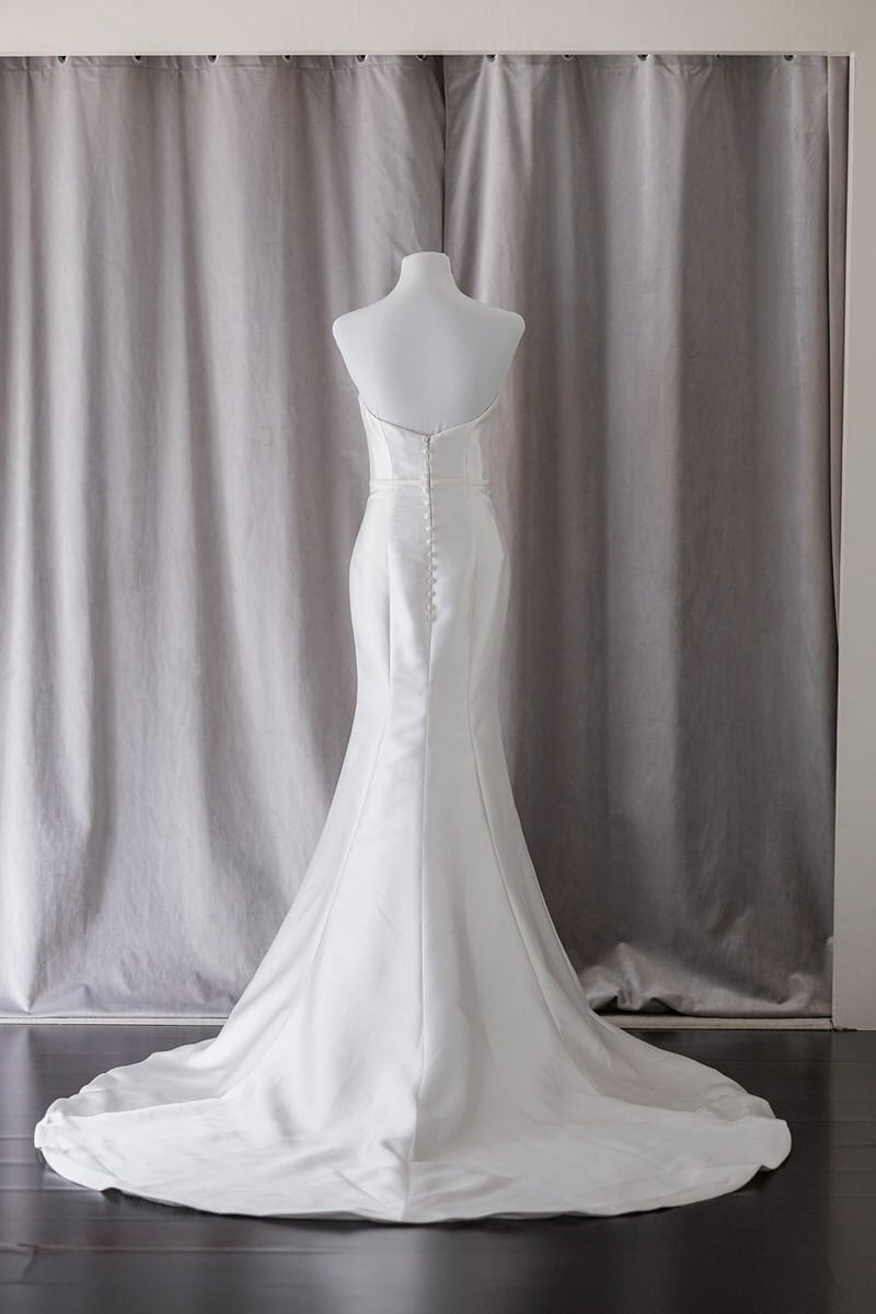 Ivory & White Bridal off shoulder minimalist ballgown