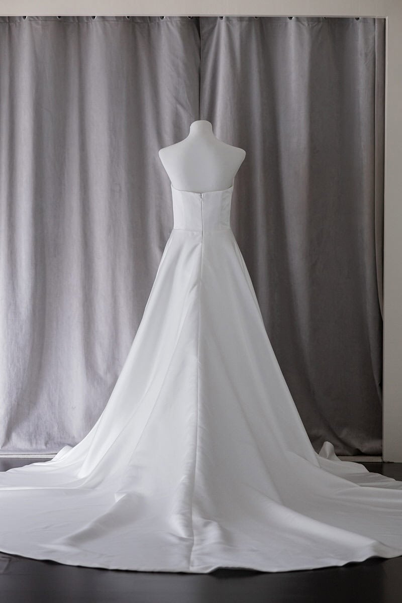 Ivory & White Bridal off shoulder minimalist ballgown