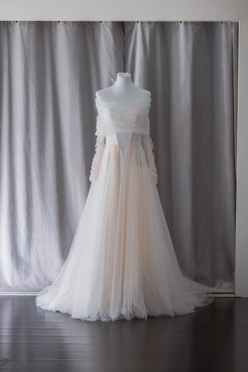 off shoulder lace tulle ballgown rtw