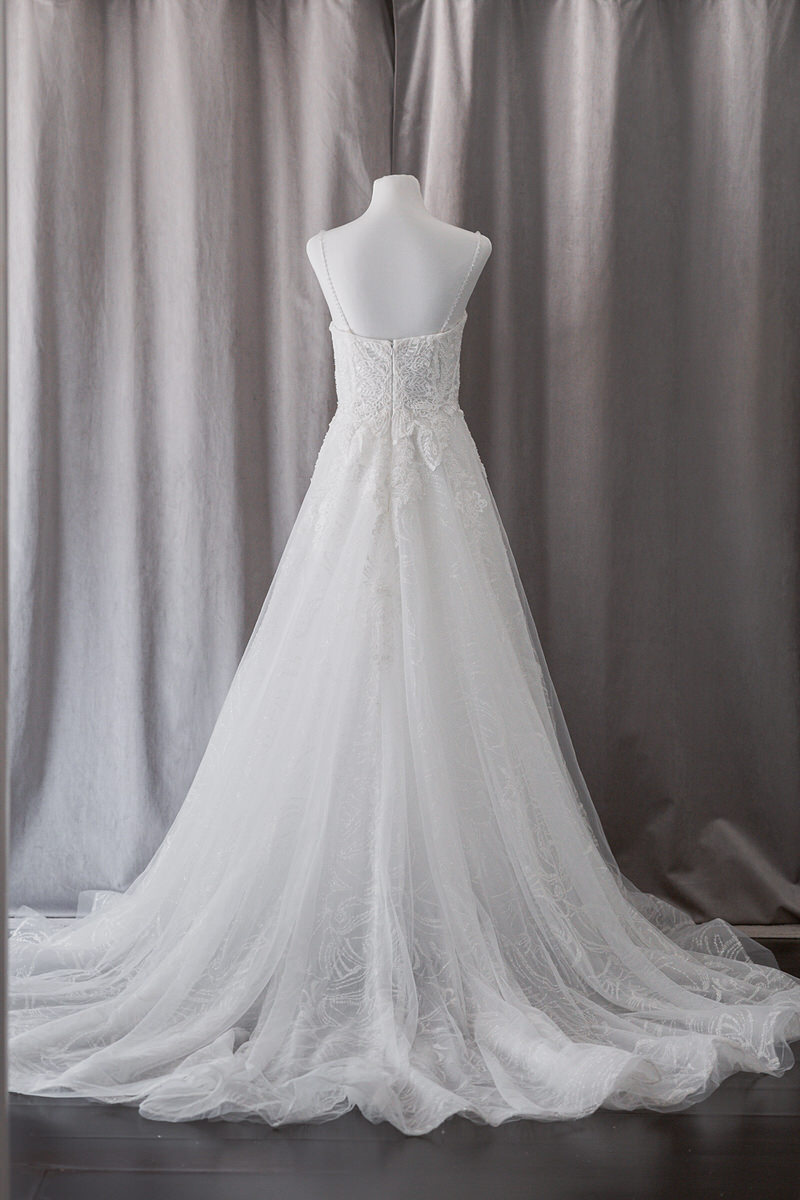 Ivory & White Bridal off shoulder minimalist ballgown