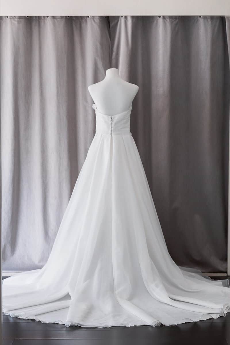 Ivory & White Bridal off shoulder minimalist ballgown