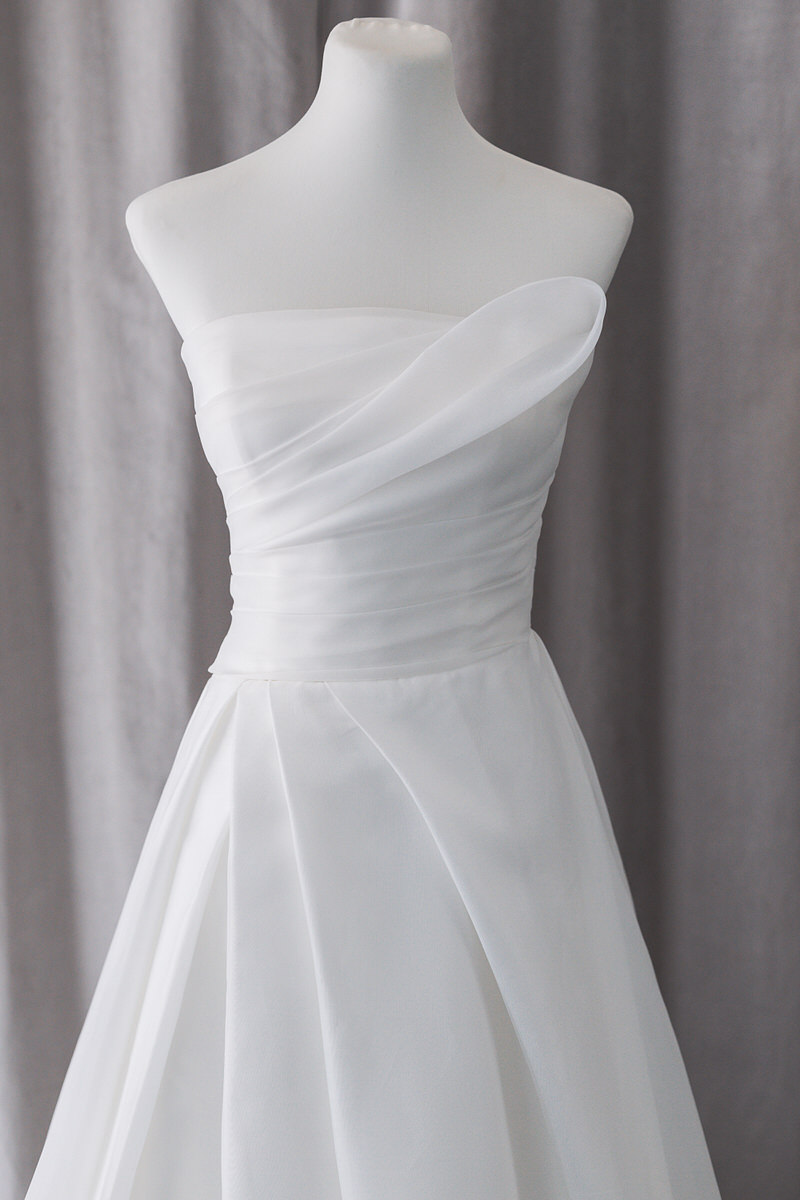 minimalist structural organza rtw wedding gown manila