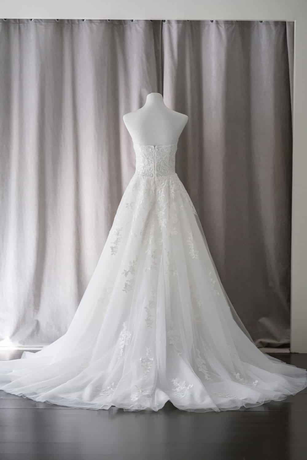 Ivory & White Bridal off shoulder minimalist ballgown