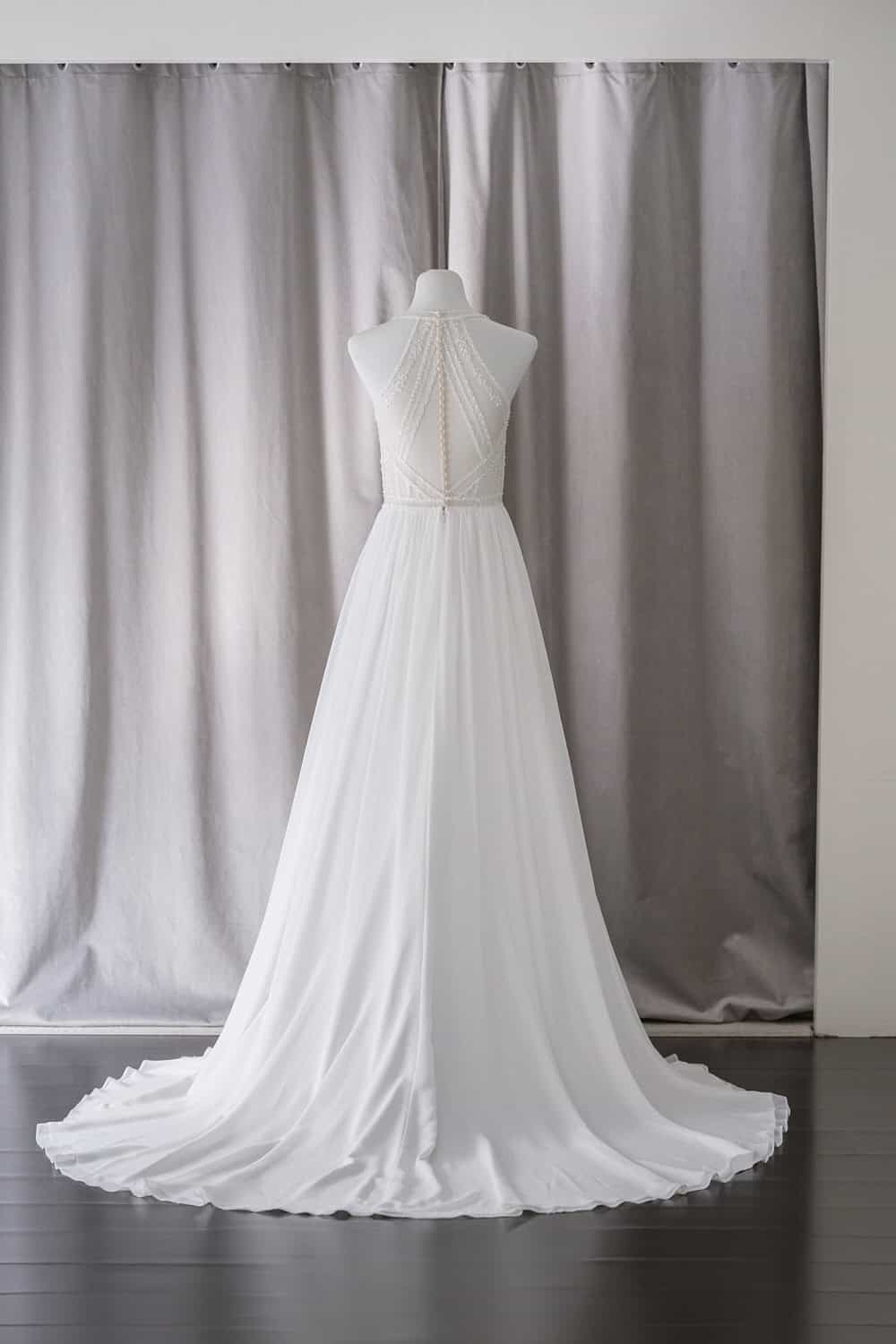 Ivory & White Bridal off shoulder minimalist ballgown