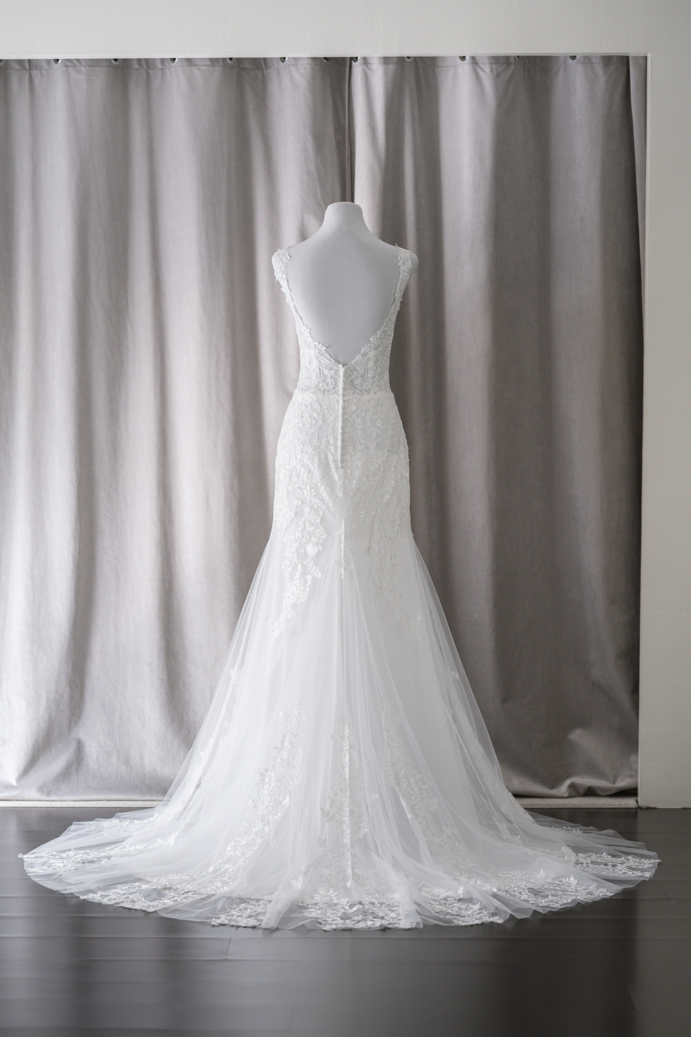 Ivory & White Bridal off shoulder minimalist ballgown