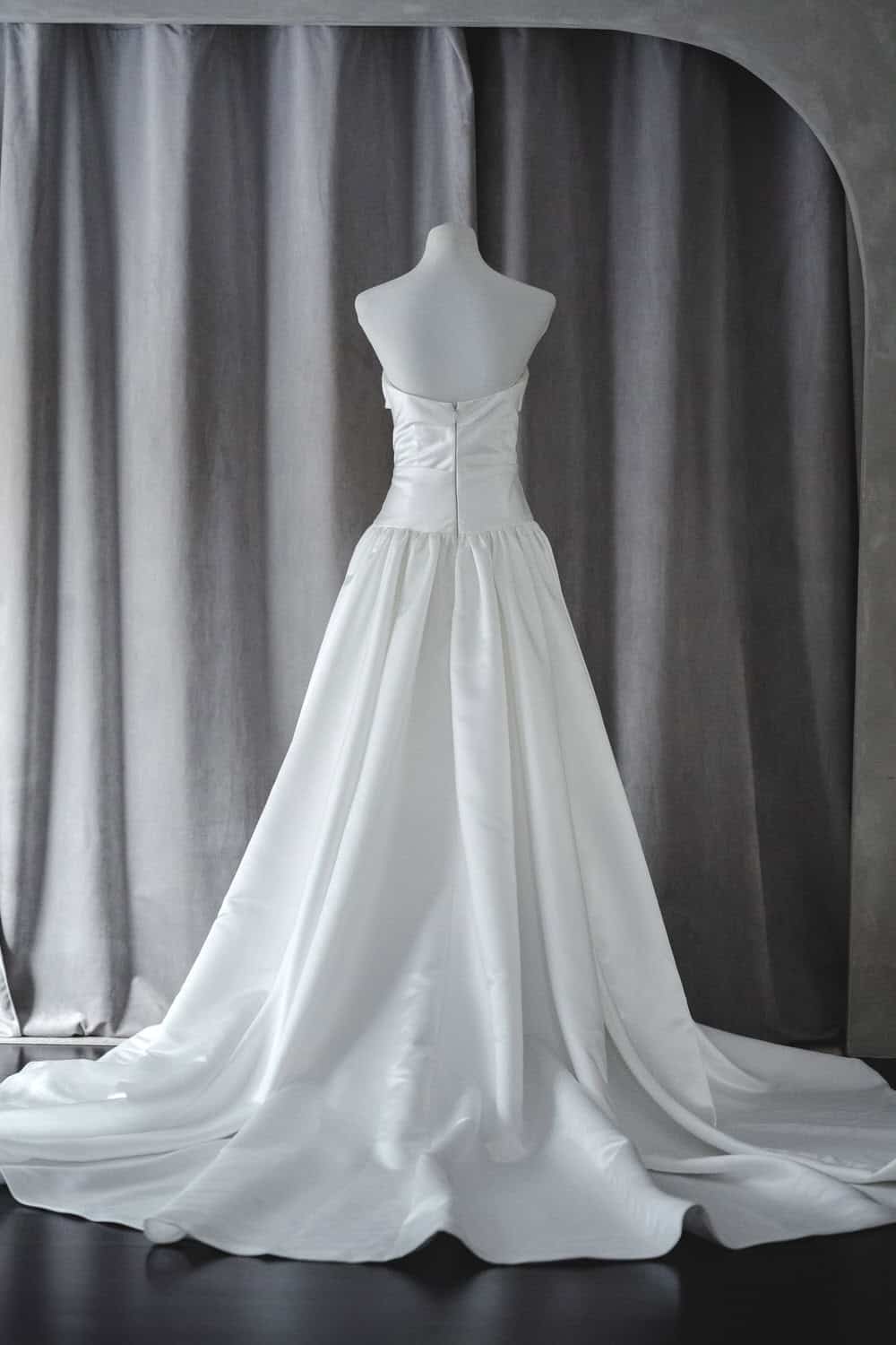 Ivory & White Bridal off shoulder minimalist ballgown