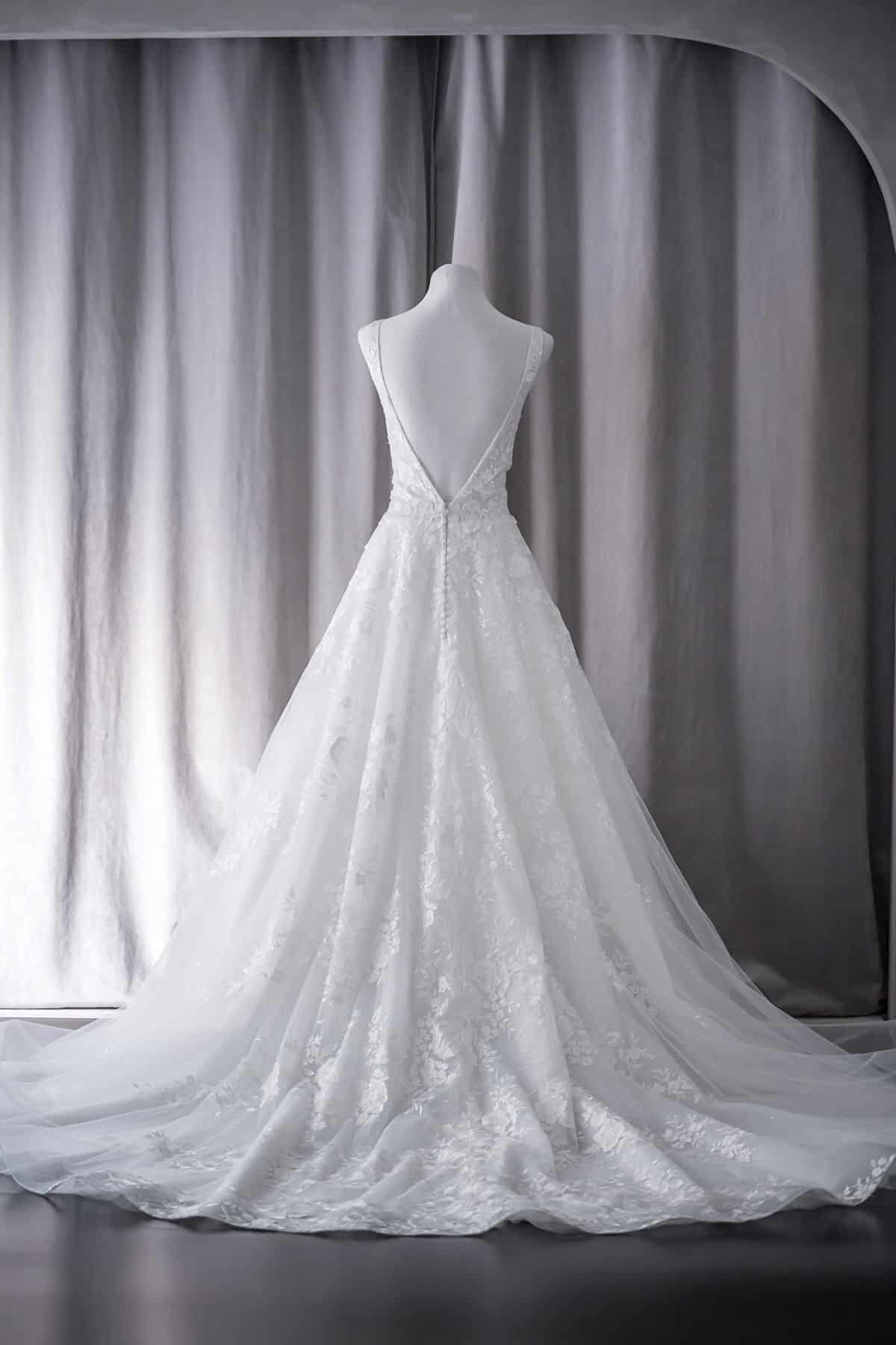 Ivory & White Bridal off shoulder minimalist ballgown