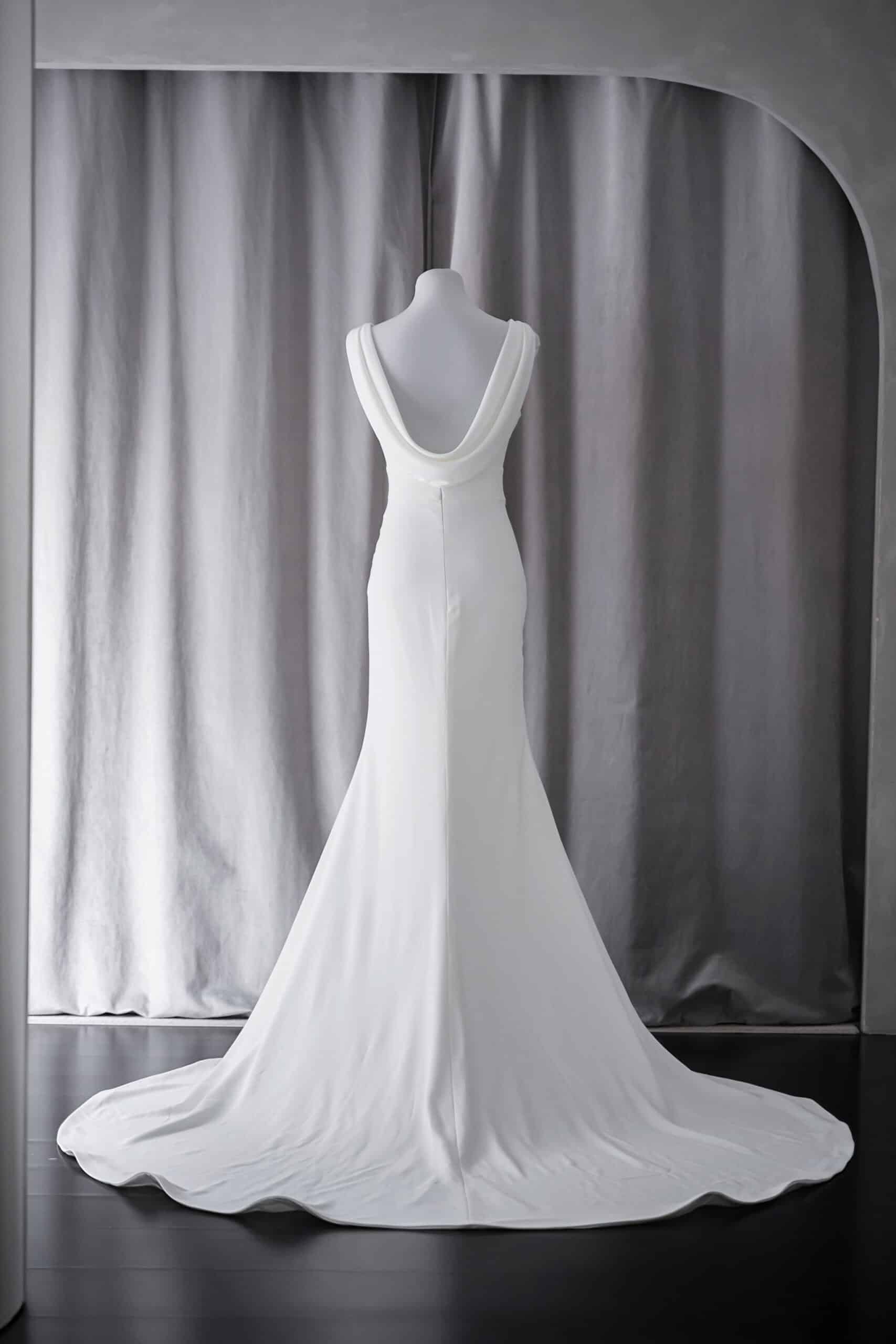 Ivory & White Bridal off shoulder minimalist ballgown