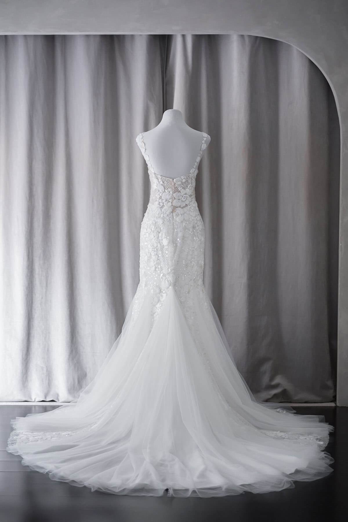 Ivory & White Bridal off shoulder minimalist ballgown