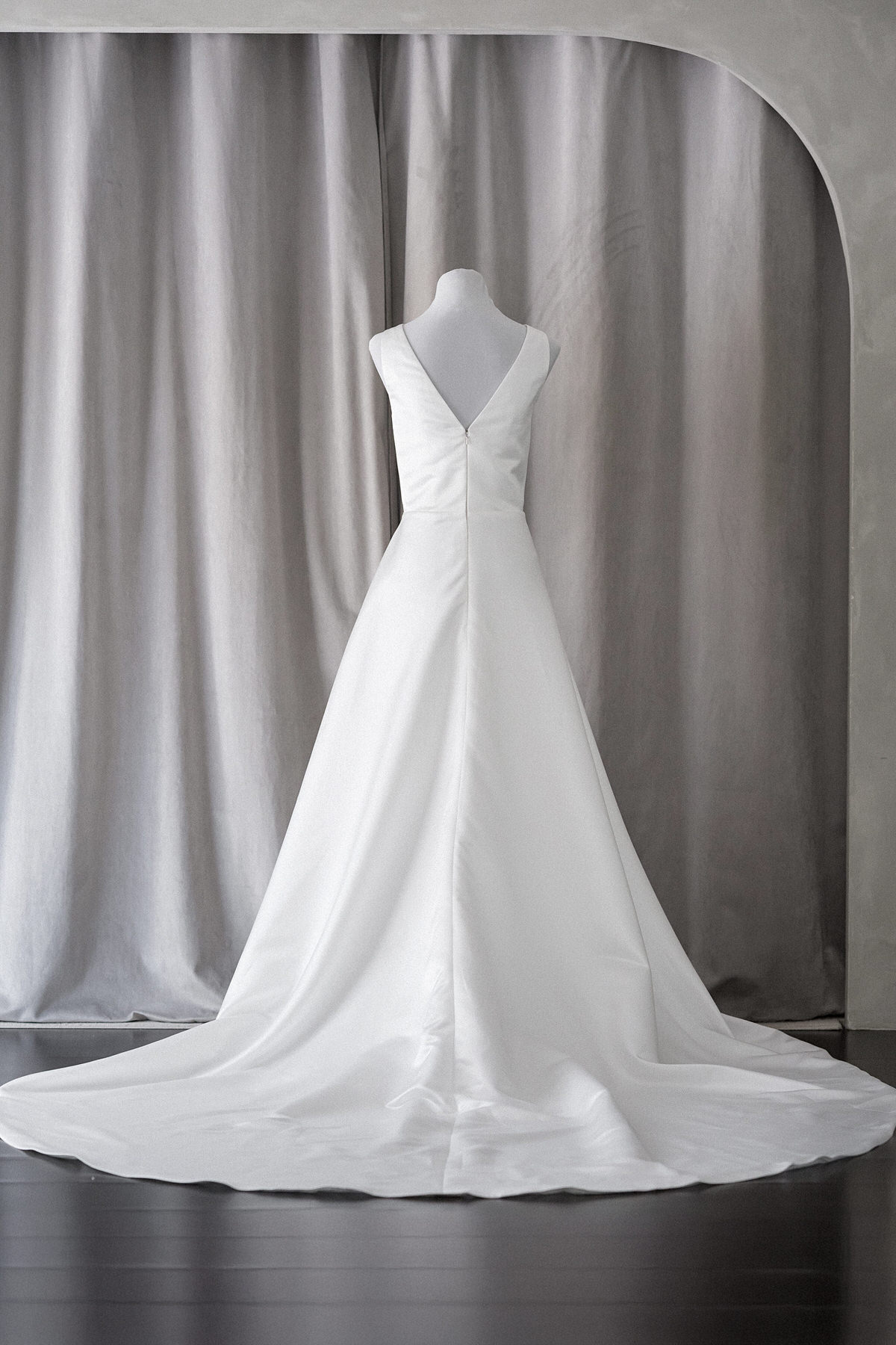 Ivory & White Bridal off shoulder minimalist ballgown