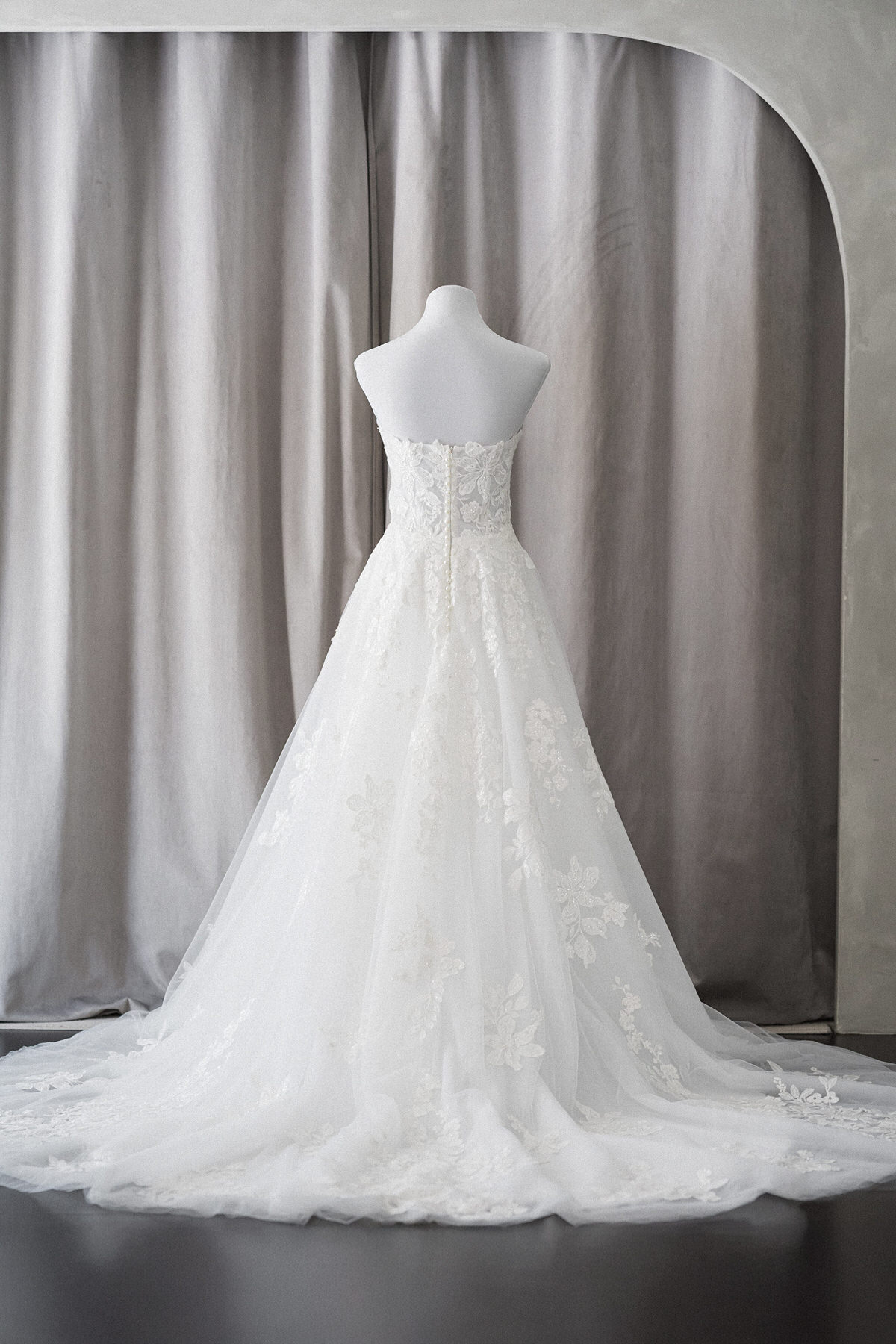 Ivory & White Bridal off shoulder minimalist ballgown