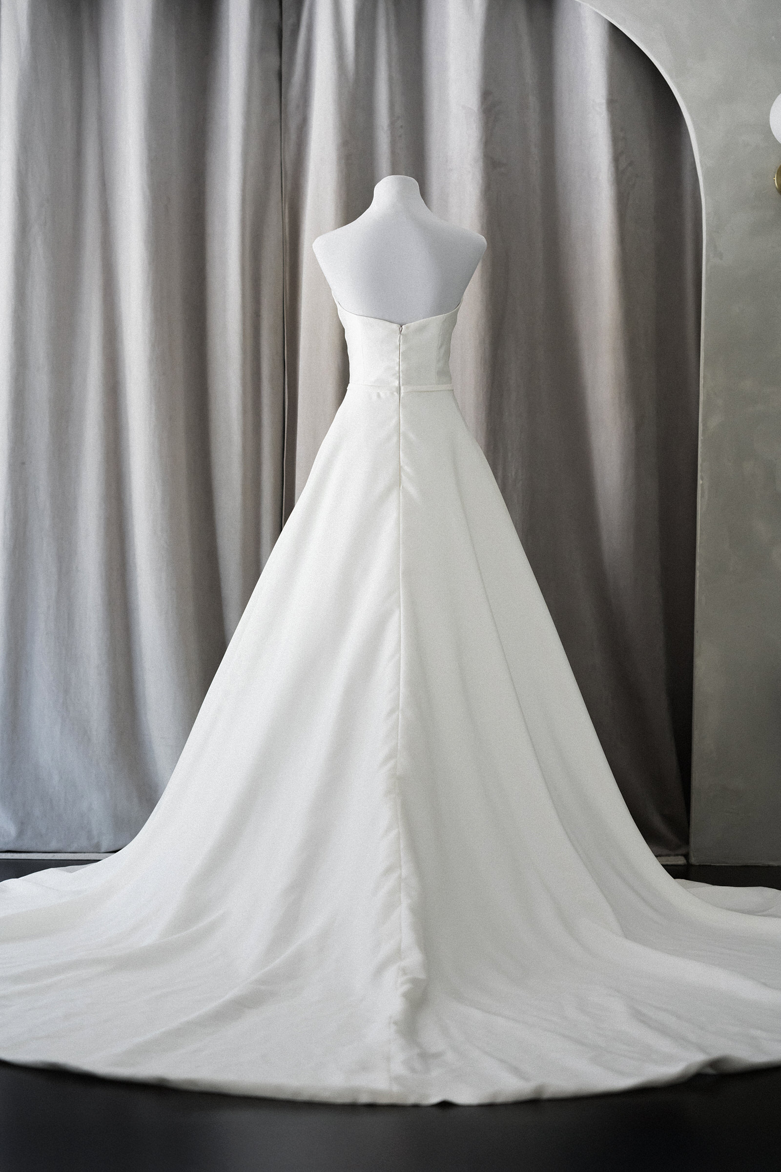 Ivory & White Bridal off shoulder minimalist ballgown