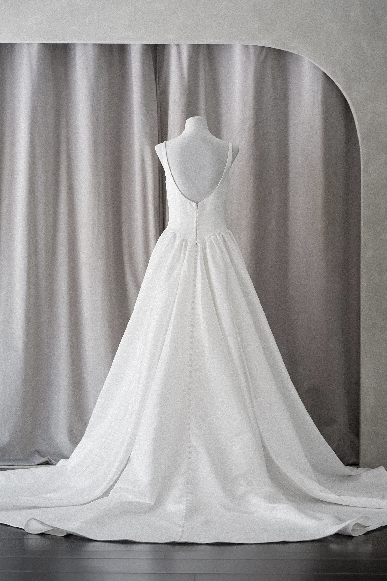 Ivory & White Bridal off shoulder minimalist ballgown