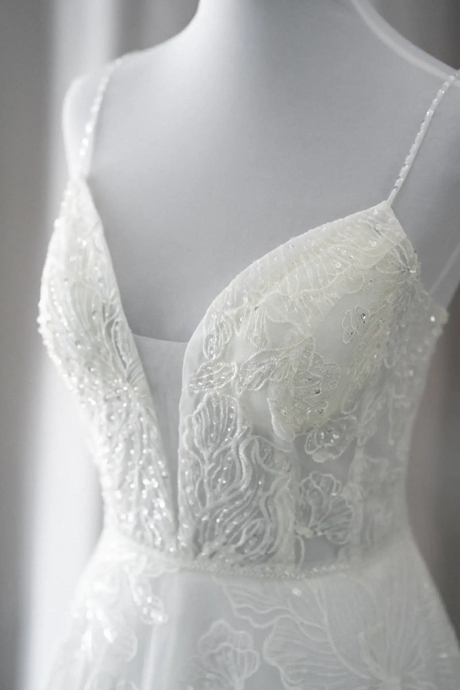 plung neckline lace ballgown rtw wedding gown manila