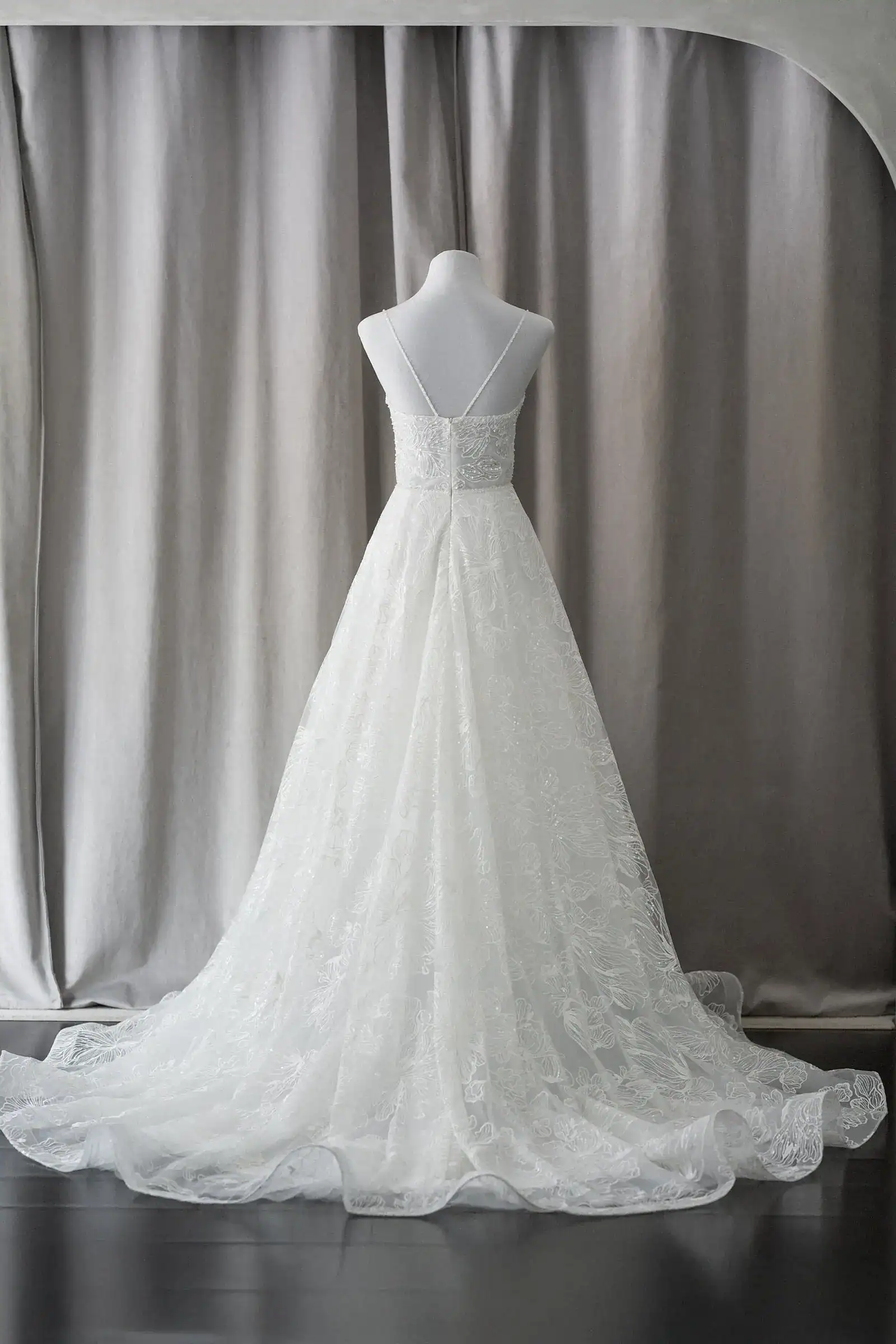 Ivory & White Bridal off shoulder minimalist ballgown