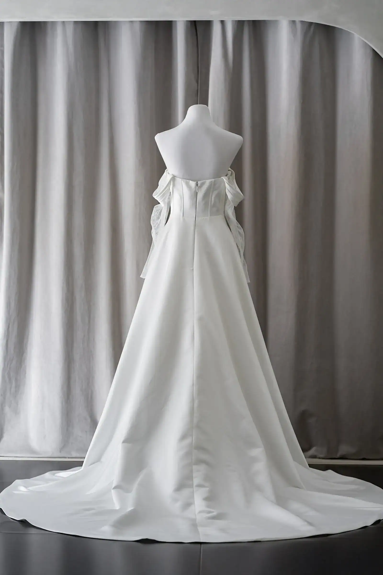 Ivory & White Bridal off shoulder minimalist ballgown