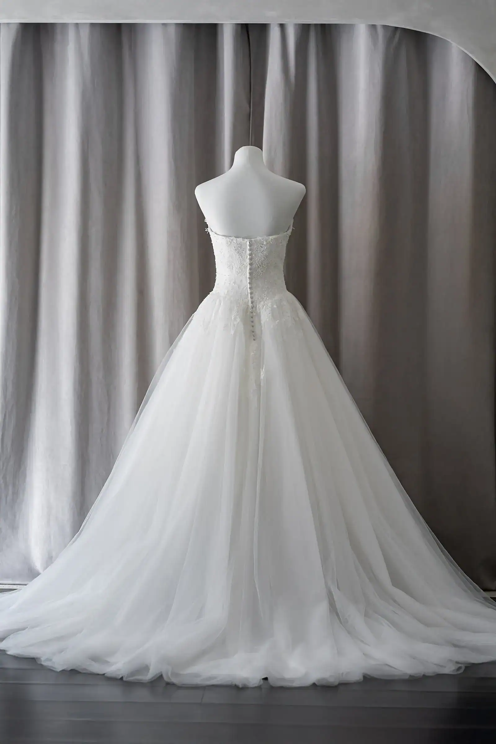 Ivory & White Bridal off shoulder minimalist ballgown