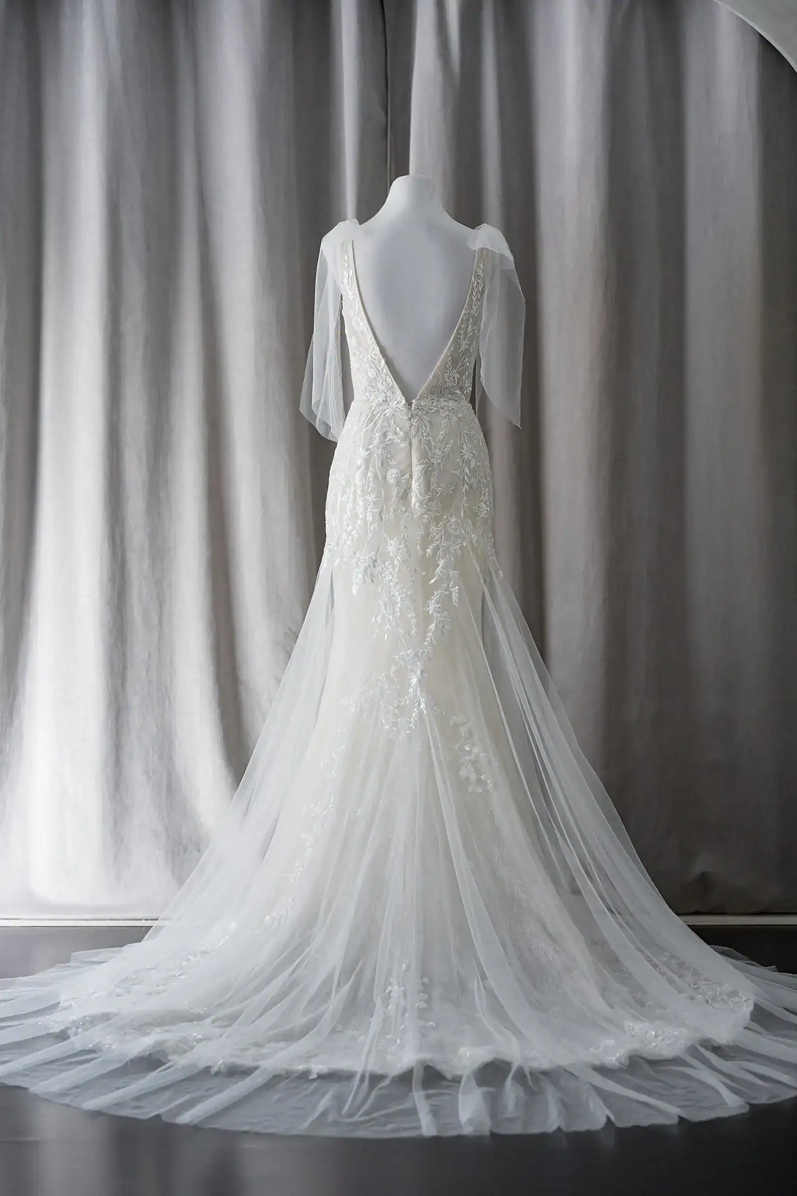 Ivory & White Bridal off shoulder minimalist ballgown