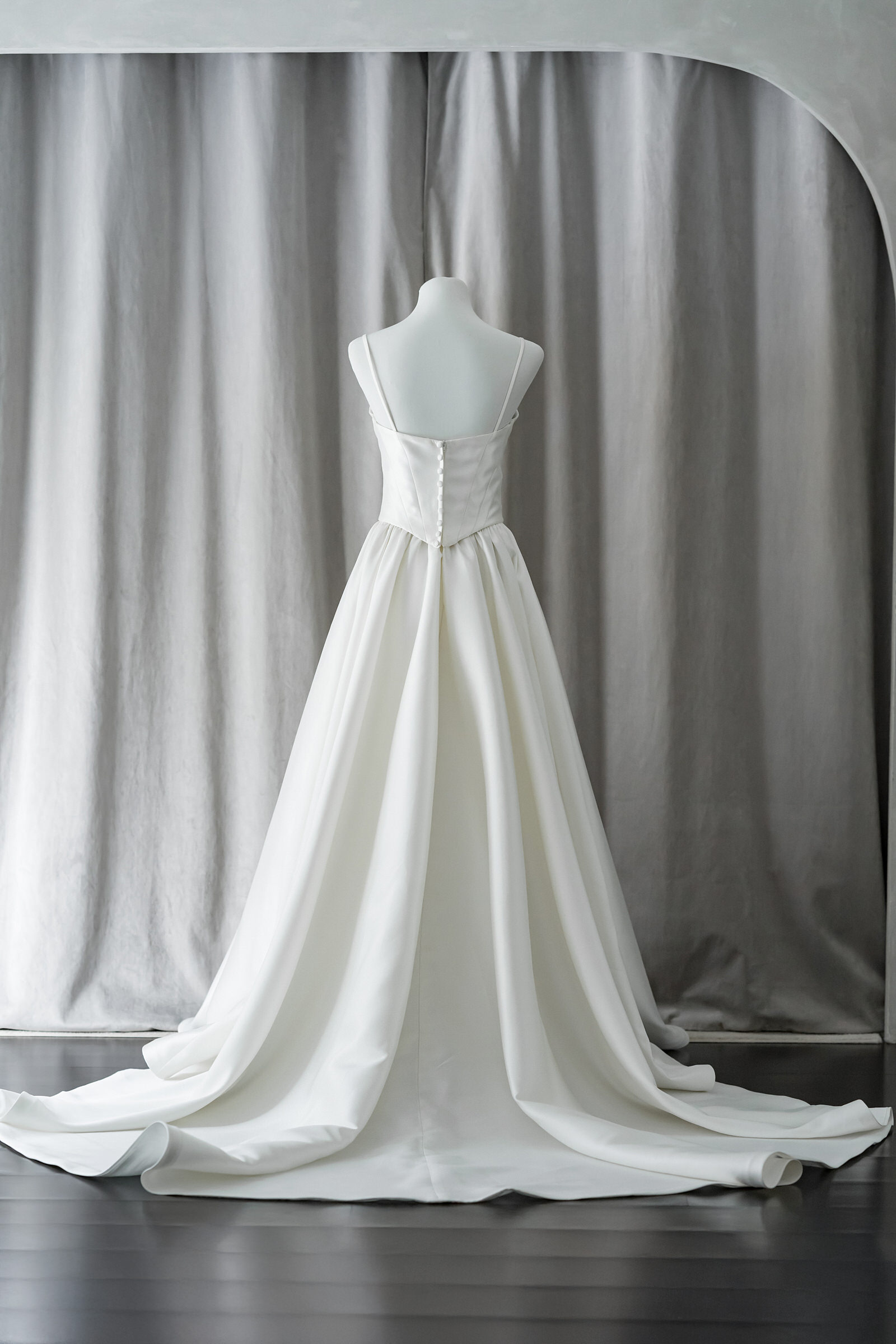 Ivory & White Bridal off shoulder minimalist ballgown