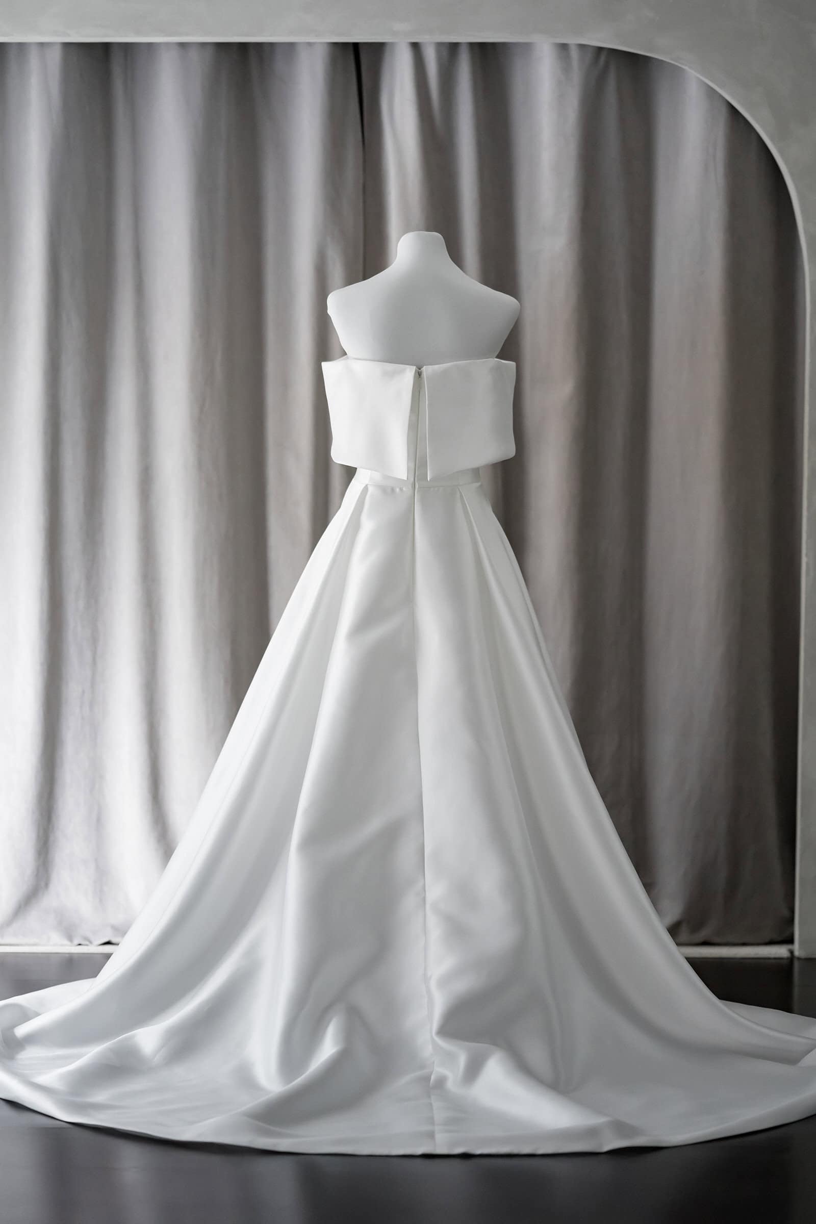 Ivory & White Bridal off shoulder minimalist ballgown
