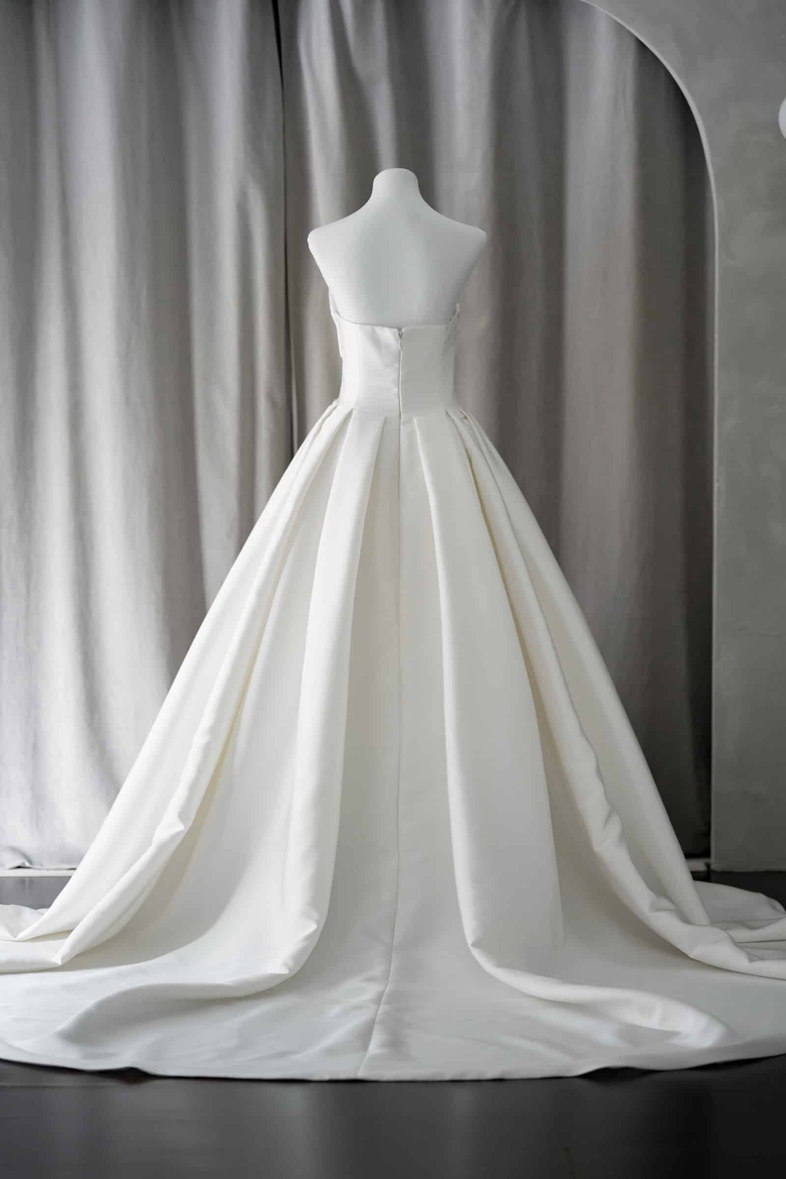 Ivory & White Bridal off shoulder minimalist ballgown