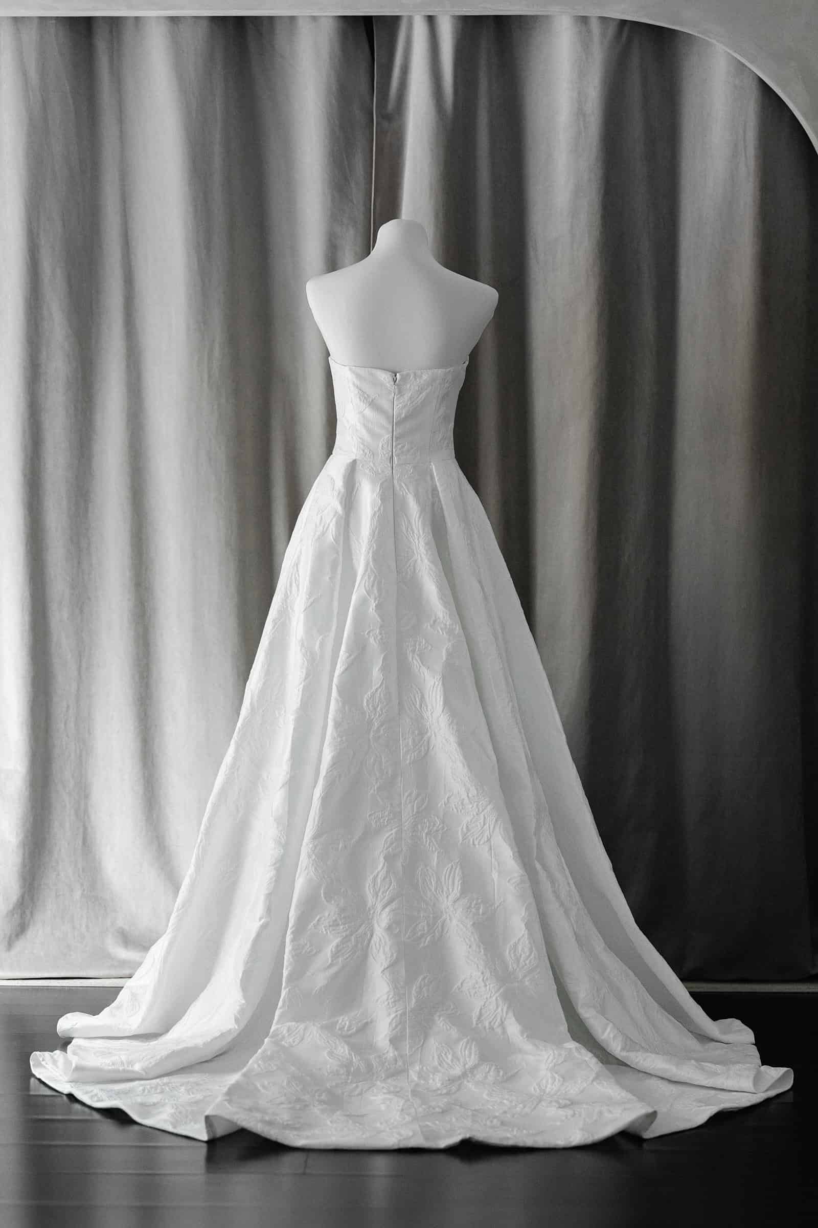 Ivory & White Bridal off shoulder minimalist ballgown