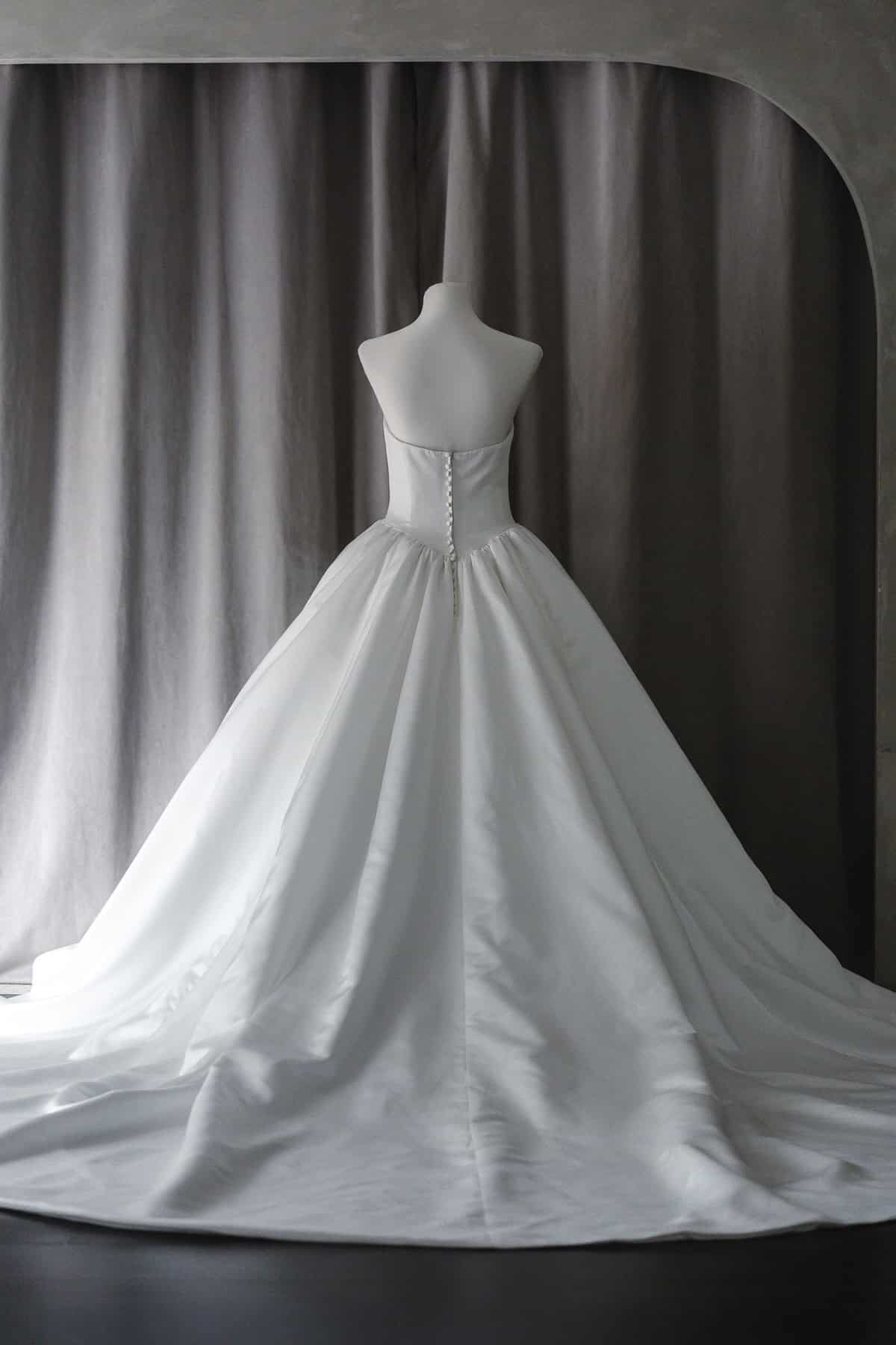 Ivory & White Bridal off shoulder minimalist ballgown
